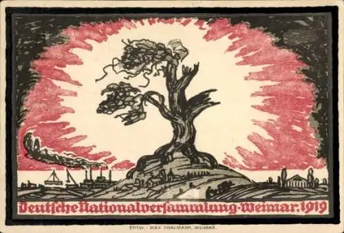Künstler Ak Thalmann, Max, Weimar in Thüringen, Deutsche Nationalversammlung 1919