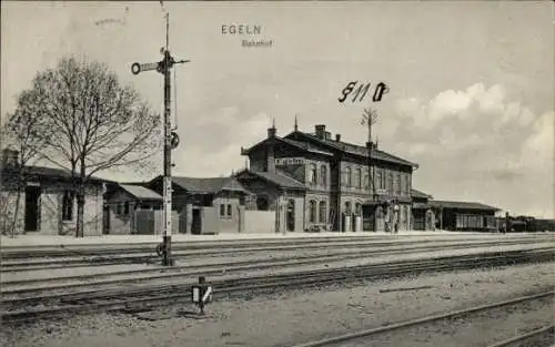 Ak Egeln im Salzlandkreis, Bahnhof