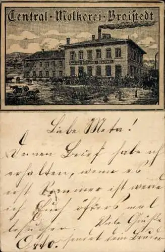 Ganzsachen Litho Broistedt Lengede in Niedersachsen, Central-Molkerei