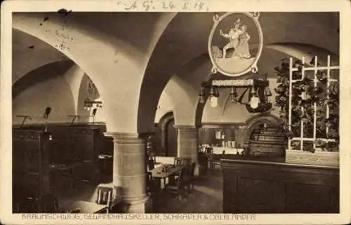 Ak Braunschweig in Niedersachsen, Gewandhauskeller Schrader und Oberländer