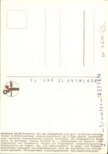 Künstler Ak Dortmund im Ruhrgebiet, Turm, Treffpunkt, 2. AK-Sammler-Treffen 1975