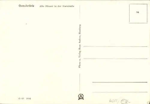 Ak Osnabrück in Niedersachsen, Alte Häuser in der Bierstraße