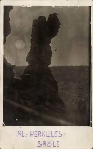 Foto Ak Rosenthal Bielatal Sächsische Schweiz, Kl. Herkulessäule