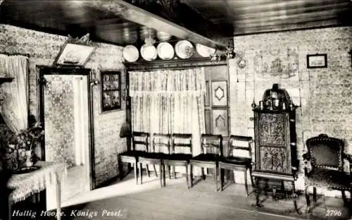Ak Hallig Norderoog Hallig Hooge in Nordfriesland, Königs Pesel, Innenansicht