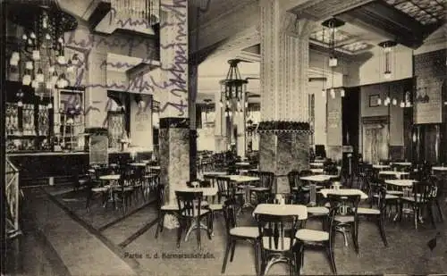 Ak Hannover in Niedersachsen, Cafe Continental, Innenansicht, Karmarschstraße