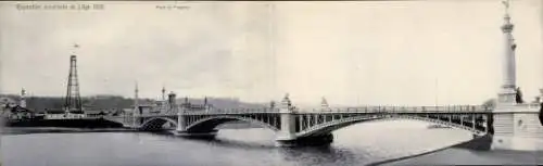 Klapp Ak Lüttich Wallonien, Weltausstellung 1905, Brücke