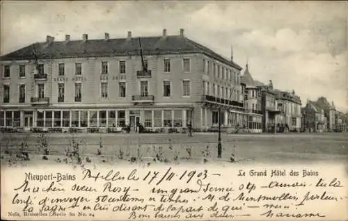 Ak Nieuport Bains Nieuwpoort Westflandern, Le Grand Hotel des Bains