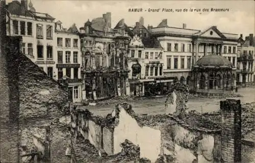 Ak Namur Wallonien, Grande Place, vue de la rue des Brasseurs