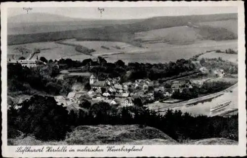 Ak Herstelle Beverungen an der Weser, Panorama