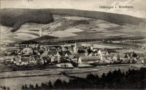 Ak Ottbergen Höxter an der Weser, Panorama