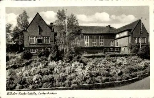 Ak Eschershausen in Niedersachsen, Wilhelm Raabe Schule, Außenansicht