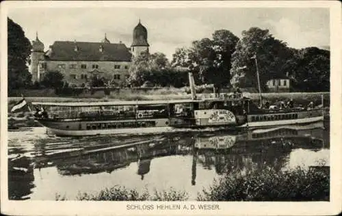 Ak Hehlen Niedersachsen, Schloss, Dampfer Graf Moltke