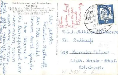 Ak Polle an der Weser, Jugendherberge