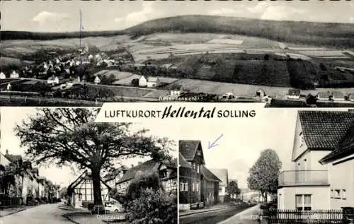 Ak Hellental im Solling Heinade in Niedersachsen, Panorama, Teilansicht, Siedlung