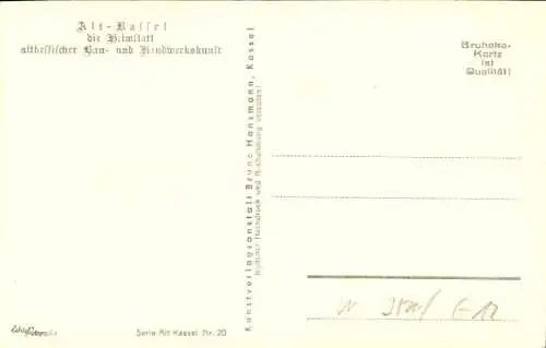 Ak Kassel in Hessen, Am Holzmarkt, Blick in die Waisenhausstraße, Fleischermeister Wilhelm Pötter