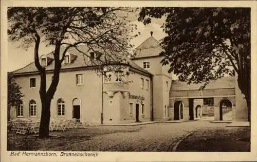 Ak Pömbsen Bad Driburg in Westfalen, Bad Hermannsborn, Brunnenschenke