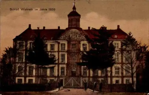 Ak Wickrath Mönchengladbach im Ruhrgebiet, Das Schloss im Jahre 1859, Tor