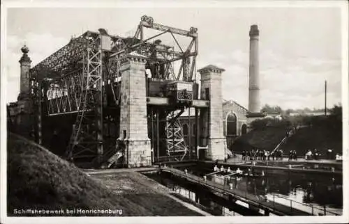 Ak Oberwiese Waltrop Ruhrgebiet, Schiffshebewerk Henrichenburg