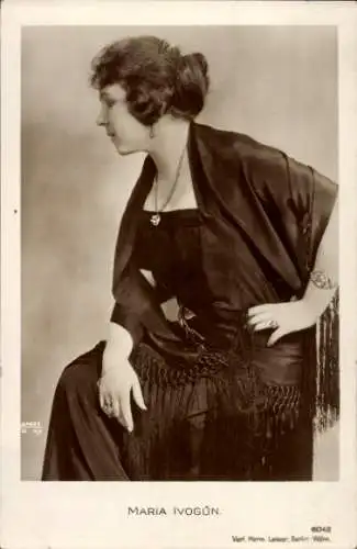 Ak Opernsängerin Maria Ivogün, Portrait, Profilansicht