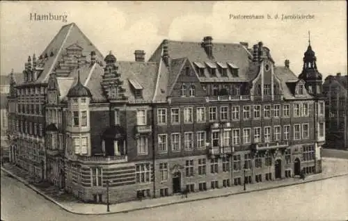 Ak Hamburg, Pastorenhaus, Jacobikirche