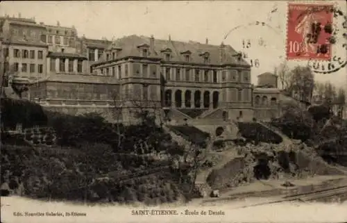 Ak Saint Étienne Loire, Zeichenschule