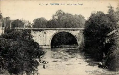 Ak Orthez Pyrénées Atlantiques, Pont Neuf