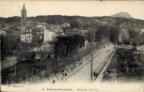 Ak Aix en Provence Bouches du Rhône, Panorama