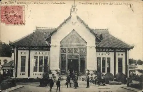 Ak Marseille Bouches du Rhône, Kolonialausstellung 1922, Pavillon der Wälder von Indochina