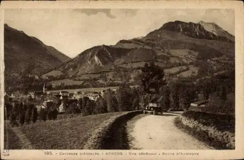 Ak Arrens Hautes-Pyrénées, Gesamtansicht, Route d’Aubisque