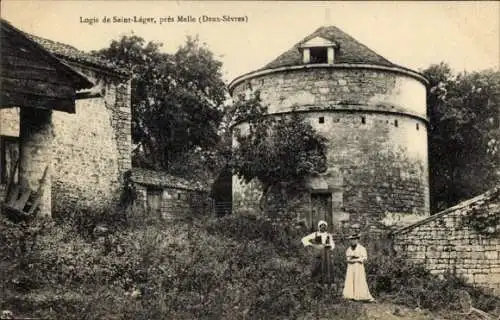 Ak Beaussais Melle Deux Sèvres, Logis de Saint Léger bei Melle