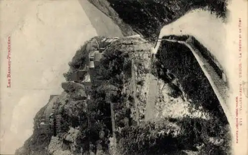 Ak Urdos Pyrénées Atlantiques, Straße, Fort