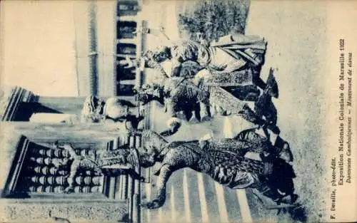 Ak Marseille Bouches du Rhône, Kolonialausstellung 1922, Kambodschanische Tänzer