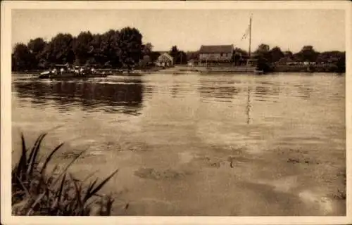 Ak Guernes-Yvelines, Café Restaurant Au Bon Accueil