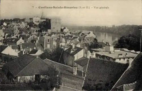 Ak Conflans Sainte Honorine Yvelines, Gesamtansicht