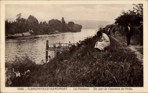 Ak Rangiport Gargenville Yvelines, Angelpartie