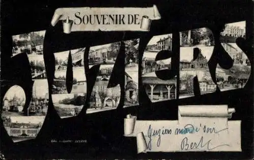 Buchstaben Ak Juziers-Yvelines, Detailansichten