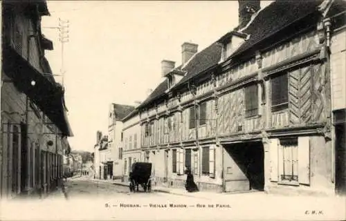 Ak Houdan Yvelines, altes Haus, Rue de Paris