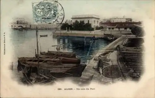 Ak Algier Algier Algerien, eine Ecke des Hafens