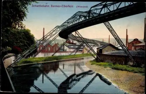 Ak Wuppertal, Schwebebahn Barmen-Elberfeld, Westend