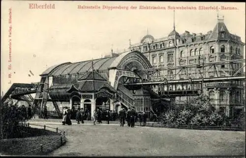 Ak Wuppertal Elberfeld, Haltestelle Döppersberg der Schwebebahn