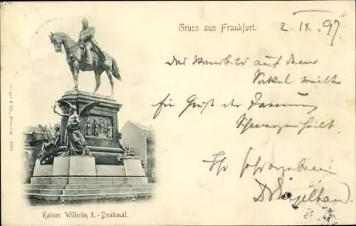 Ak Frankfurt am Main, Kaiser-Wilhelm-Denkmal