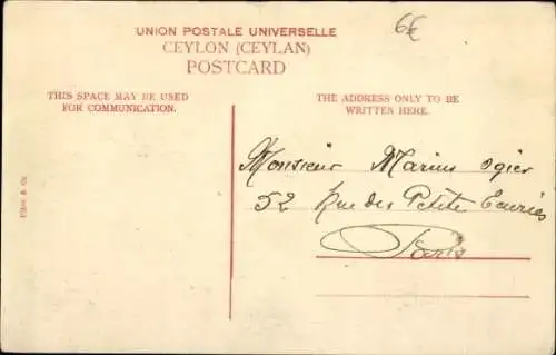 Ak Negombo Sri Lanka Ceylon, Kirche und Festung