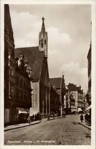 Ak Ingolstadt an der Donau Oberbayern, Kirche z. Hl. Geistspital