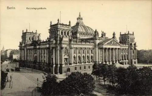 Ak Berlin Tiergarten, Reichstagsgebäude