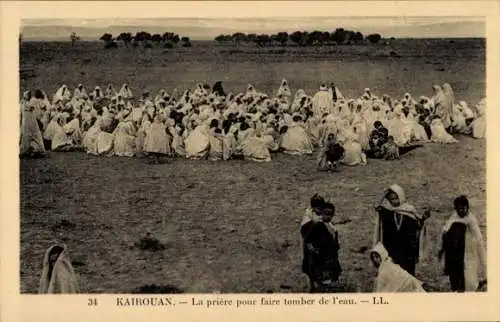 Ak Kairouan Tunesien, Das Gebet, Wasser fallen zu lassen
