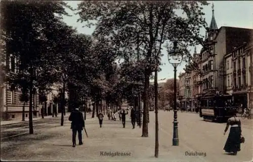 Ak Duisburg im Ruhrgebiet, Königstraße