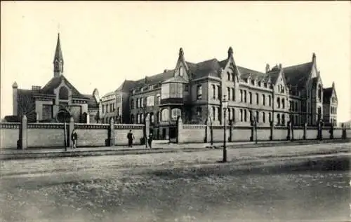 Ak Duisburg im Ruhrgebiet, Krankenhaus Bethesda, Kirche