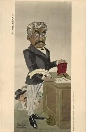 Künstler Ak Muller, E., Französischer Politiker Millerand, Karikatur