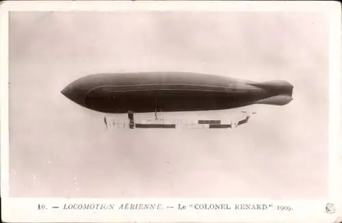 Ak Französisches Luftschiff Colonel Renard, 1909