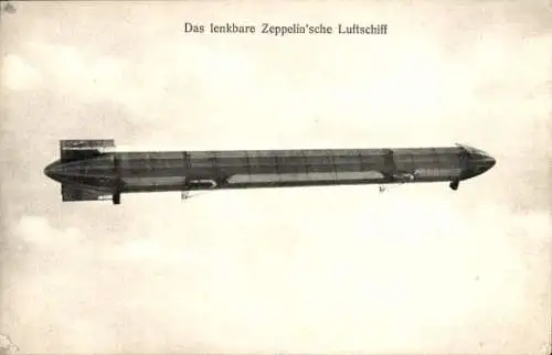 Ak Lenkbares Zeppelin'sches Luftschiff